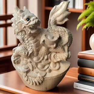 2025桃木十二生肖元宝摆件12属相E原木木雕鼠牛虎兔龙蛇马羊猴鸡