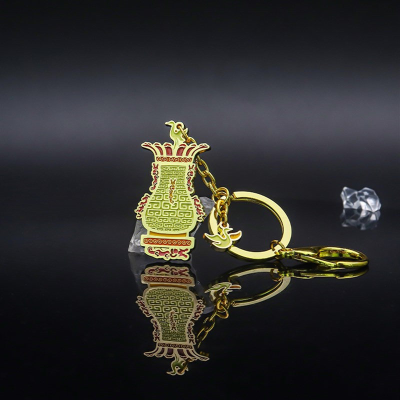 河南博物院 文创徽章钥匙扣 金属D 创意链式胸针镇馆之宝钥匙扣