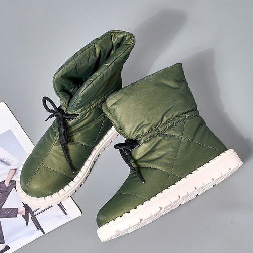 外贸冬季大码女款高帮棉鞋羽绒服面防水女雪地靴加绒加厚保暖抗寒