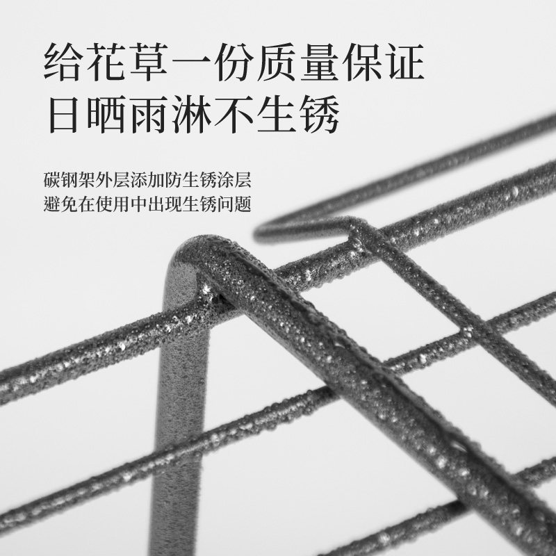 阳台栏杆壁挂花架挂架花槽园艺花架c67可调节防锈涂层铁艺花架包