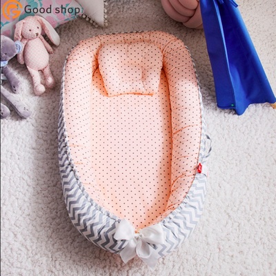 新品newNewborn Lounger Portable Soft Breathable Baby Bed Rem