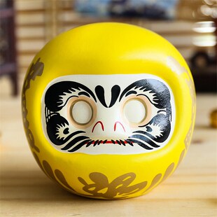 4 Inch Japanese Ceramic Daruma Doll Lucky Cat tune Ornat Mon