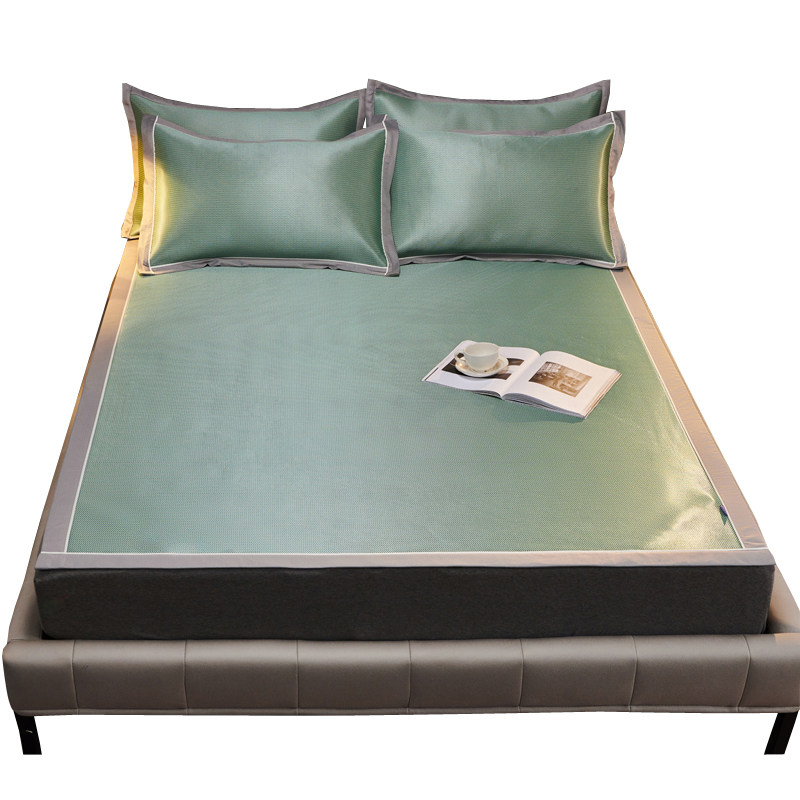 夏季冰丝凉席三件套单双人家用可水洗夏天床笠款软席子可折叠机洗,床上用品,冰丝席,淘宝优惠券,粉丝福利购,淘宝优惠卷