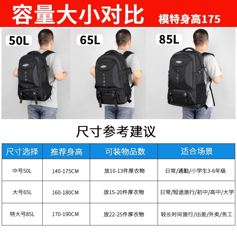 背包男士大容量旅行包户外登山包出差行李包女休闲书包超大双肩包,箱包皮具/热销女包/男包,双肩背包,淘宝优惠券,粉丝福利购,淘宝优惠卷