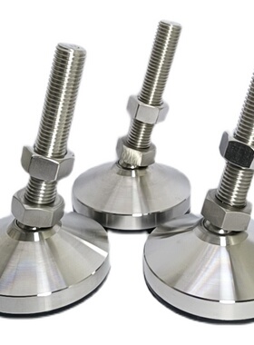 不锈钢重载防滑脚杯 万向调节脚J-WAC63-D10F0-M24/M30-L150/L200