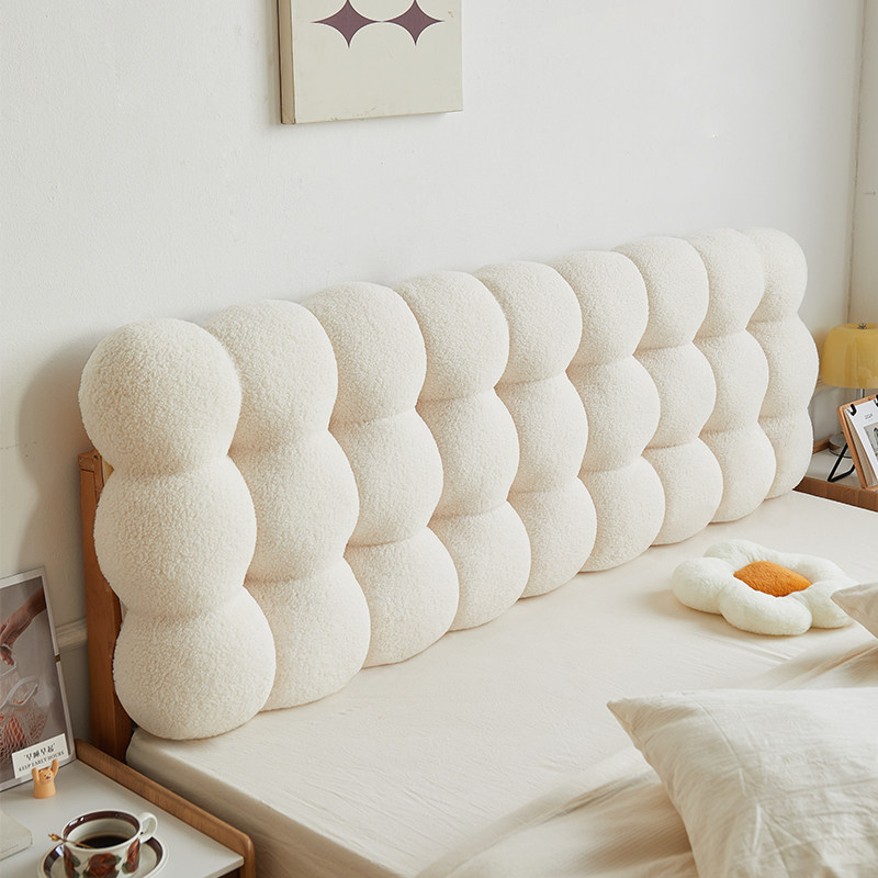 泰迪绒小雪球床头软包靠背榻榻米奶油风万能无床头靠垫大靠枕定制,居家布艺,床头靠垫,淘宝优惠券,粉丝福利购,淘宝优惠卷