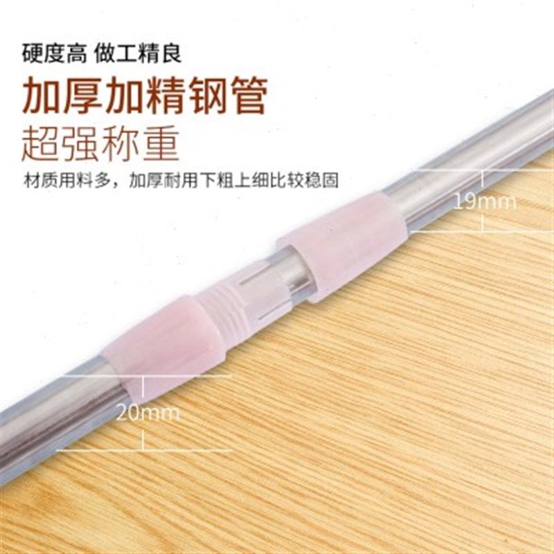 厂可伸缩蚊帐支架不锈钢杆子三开门加粗家用宿舍床帘1.5/1.8/2.促