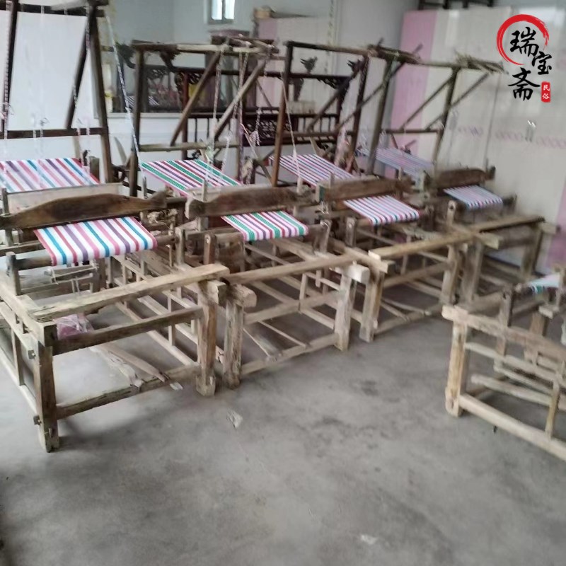 老织布机民俗怀旧老物件木质织布机民宿景区收藏影视道具装饰摆件图片