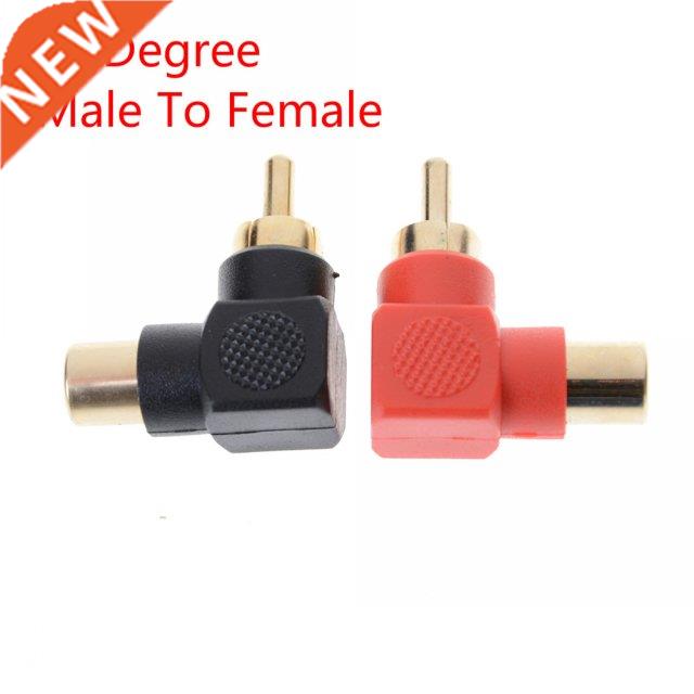 推荐One Or 2Pcs 90 Degree RCA Right Angle Connector Plug Ada