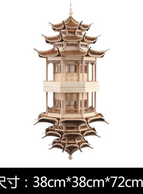 新中式古建筑三层八角亭样板房售楼处客厅玄关别S墅家居装饰品摆