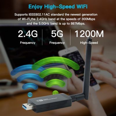 推荐.Dual Band 1200Mbps USB RTL8812AU Wireless 1200 Wlan USB