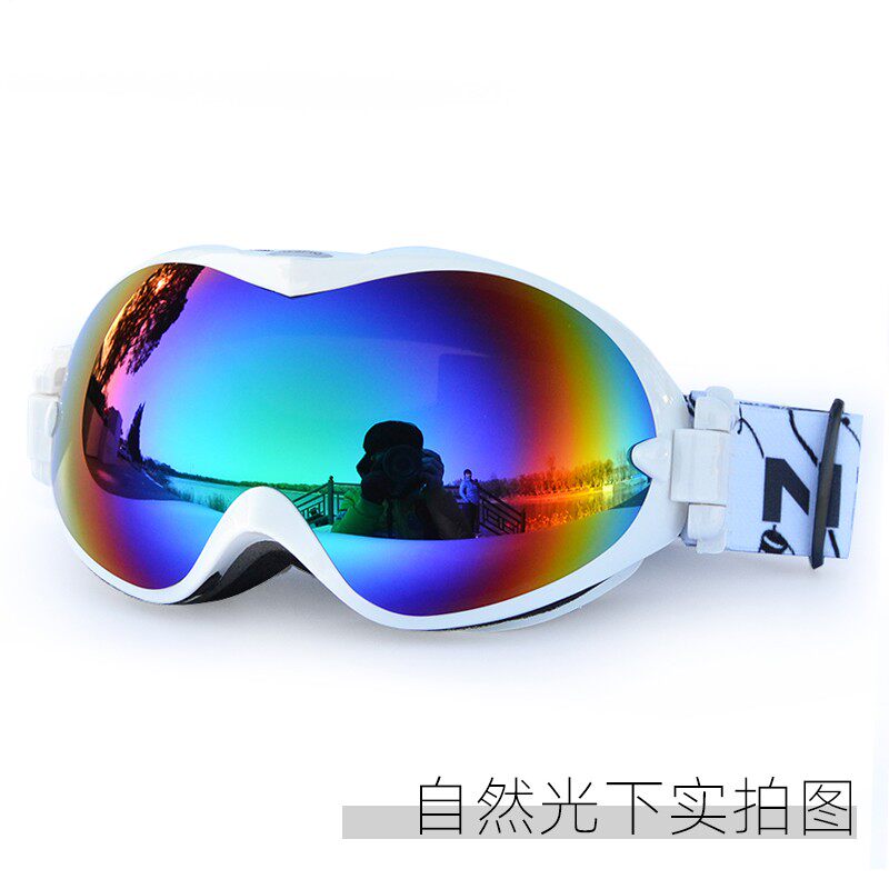 现货速发滑雪镜男女成人双层防雾雪地护目防护镜可卡近视眼镜雪乡