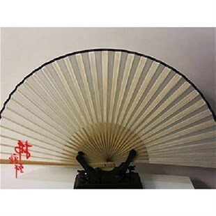 手工扇荣昌折扇8-10寸平夹黑白色自创扇全手工送礼佳品扇子中国风