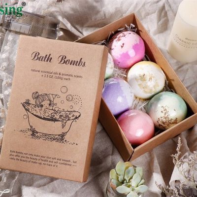 厂家Tsing  6X100g Valentine's  Day  Organic Bath Bomb Gift S