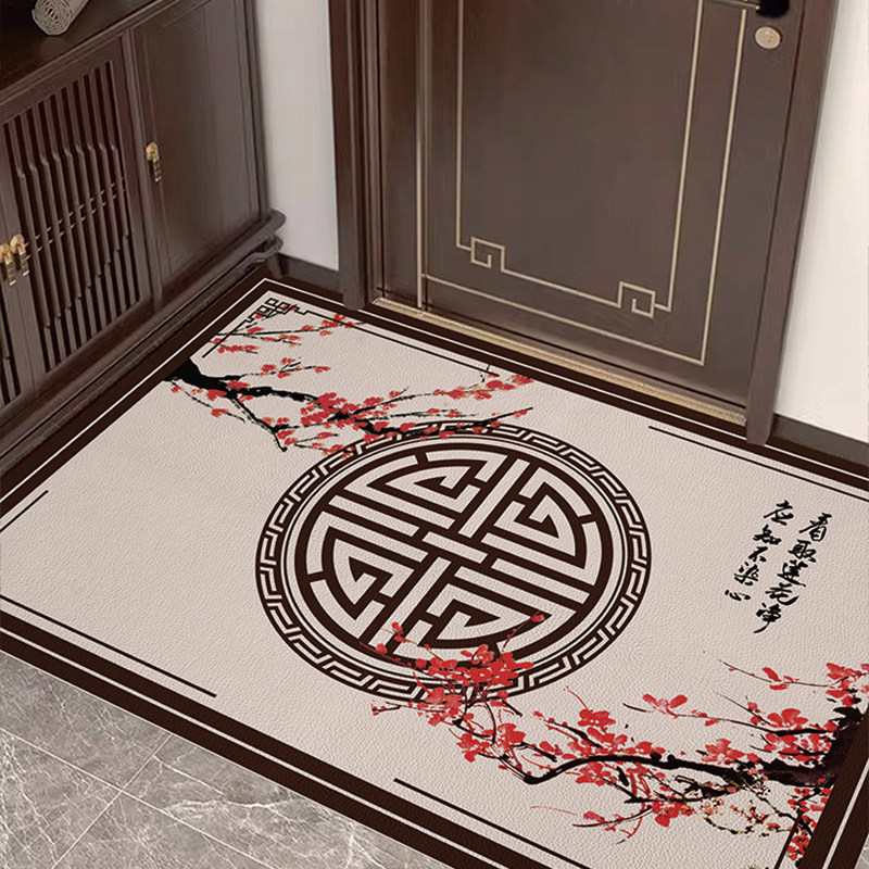 新中式入户门皮革地垫家用门口防滑脚垫门垫进门玄关地毯pvc可擦,居家布艺,入户地垫,淘宝优惠券,粉丝福利购,淘宝优惠卷