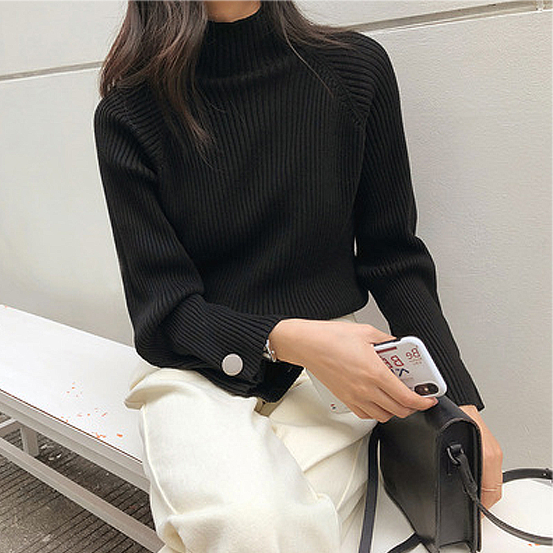 设计感哺乳衣服秋冬季外出时尚辣妈款半高领O加厚毛衣哺乳装上衣