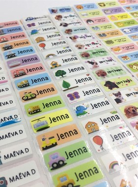 100Pcs Name Tag Sticker Customize Stickers Waterproof Perso