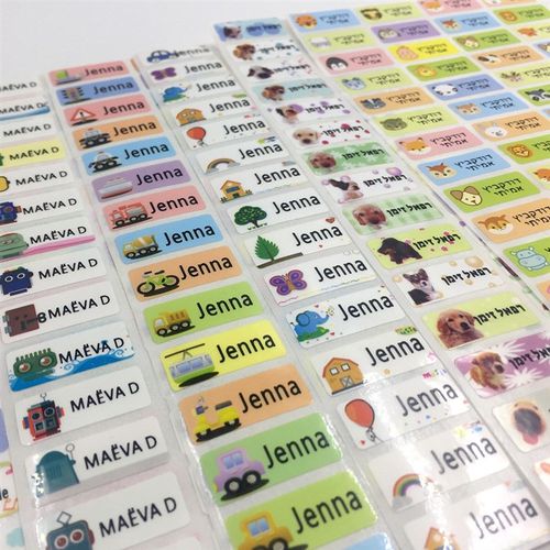 100Pcs Name Tag Sticker Customize Stickers Waterproof Perso
