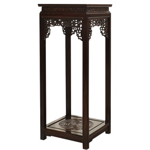 红木花架实木客厅中式酸枝木花架方形花几花盆景架阳台花架置物架