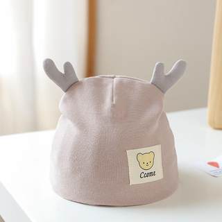 急速发货婴儿护头囟帽胎男女0一6月可爱动物帽子韩系女宝春秋款3