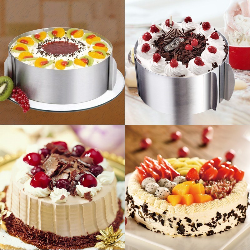 Adjustable Mousse Ring 3D Round & Square Cake Mold Stainless