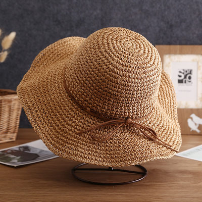 推荐Simple Girl Sun Hat Wide Brim Floppy Summer Hats for Wom