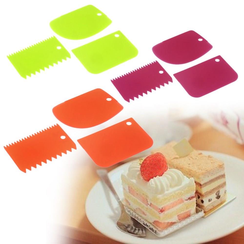 速发1set New 3x Plastic Dough Fondant Scraper Cake Decoratin