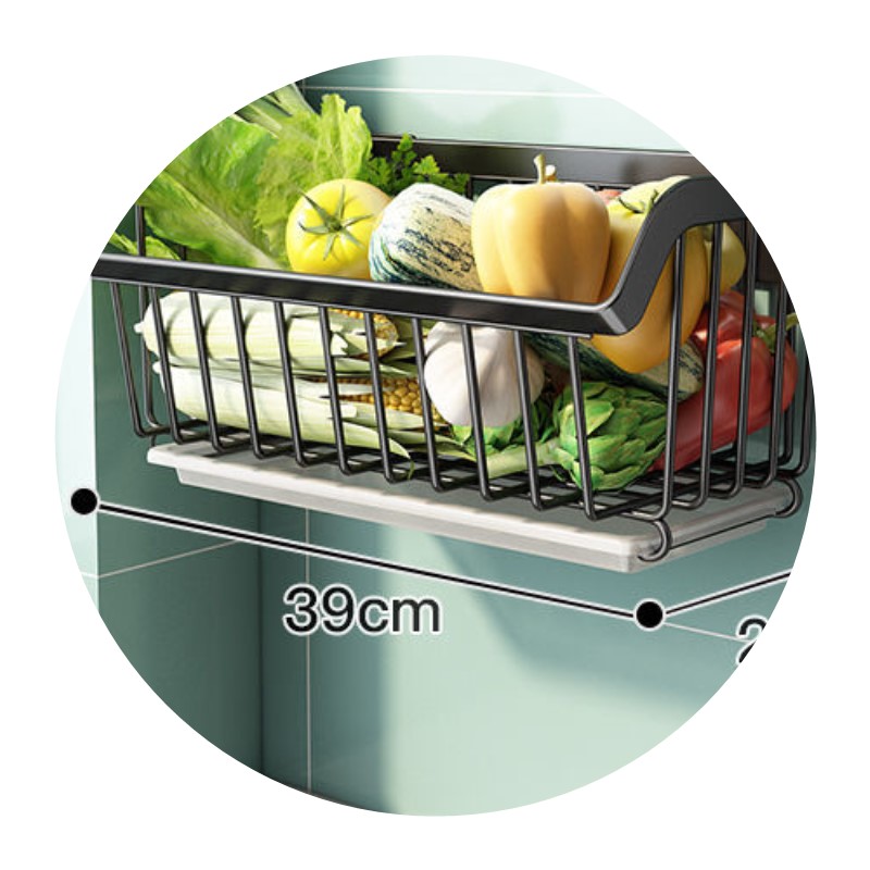 免打孔挂篮厨房置物架 304不锈钢墙上壁挂式架子蔬菜水果蓝收纳架高性价比高么？