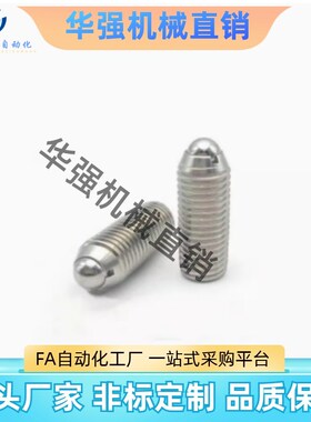 不锈钢球头柱塞BSXL3/4/5/6/8/10/12/16加长型定位珠