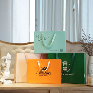 白卡手提袋定制纸袋定做企业包装袋子服装袋订做礼品袋印logo口袋
