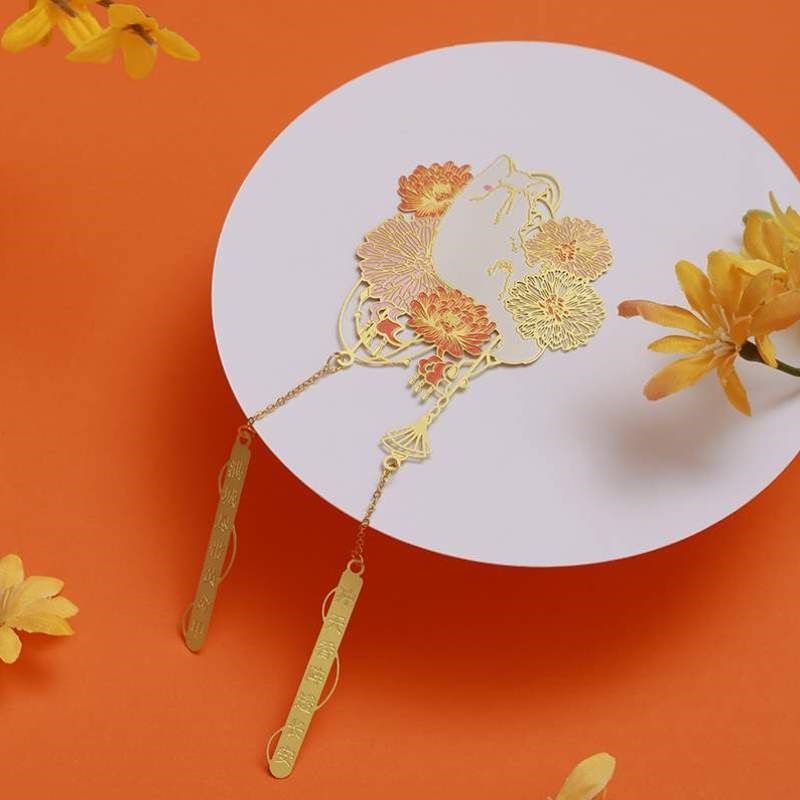 花神刻字书签镂空定制金属古典礼物十二书签中国风小清新文艺精致,文具电教/文化用品/商务用品,书签,淘宝优惠券,粉丝福利购,淘宝优惠卷