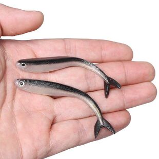 Worms Snhrimp Fish Lure Silicone 10PcsBag Silver Soft