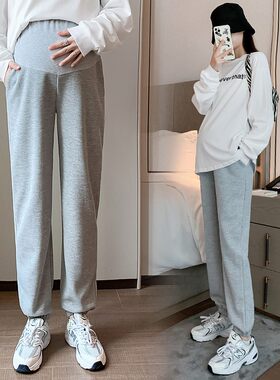 超大码孕妇秋冬纯棉裤子加绒加厚宽松200-300斤打底束脚休闲长裤