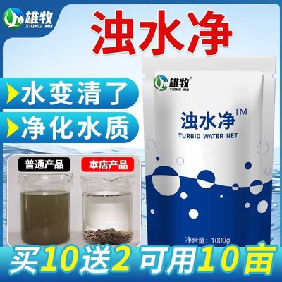 浊水净水产养殖净水调水x鱼塘水质净化剂小龙虾蟹塘浑浊水立清