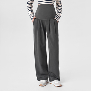 裤 孕妇西装 春秋外穿通勤职业裤 子秋冬装 长 垂W感阔腿裤 赠运费险