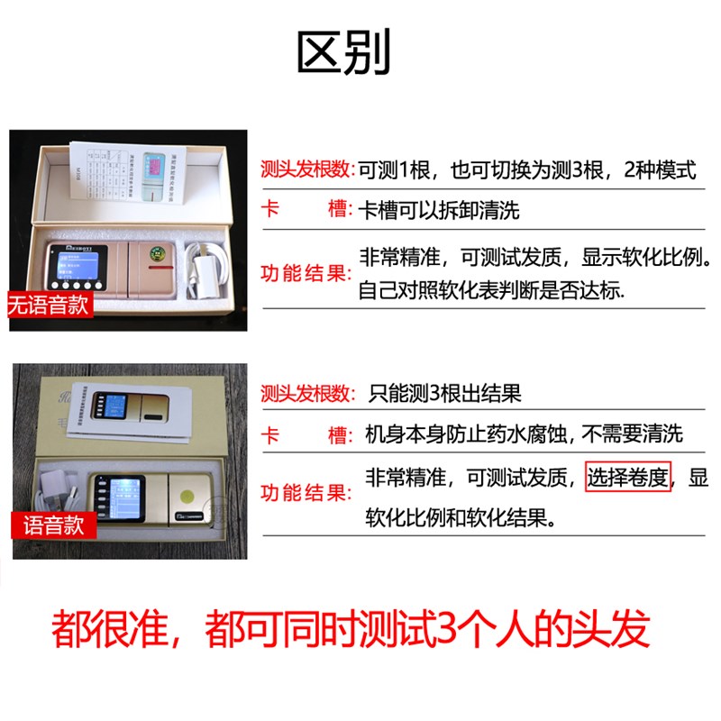 热烫美发试发机器l精发发廊软化测烫仪测试高毛度头发检测仪