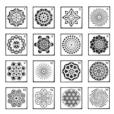 16pcs Mandala Dotting Tools Templates Stencil Set for DIY Pa