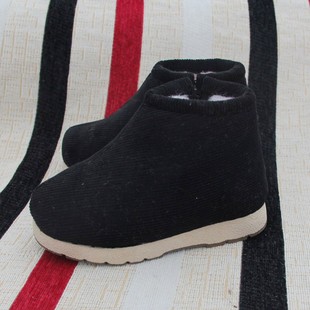 恩施利川老式冬季手工棉鞋保暖居家情侣防滑室内加厚加绒包跟拖鞋