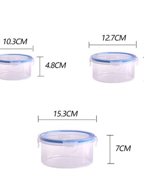 3Pcs Plastic Storage Containers for Food Lunch Bento Box Kid