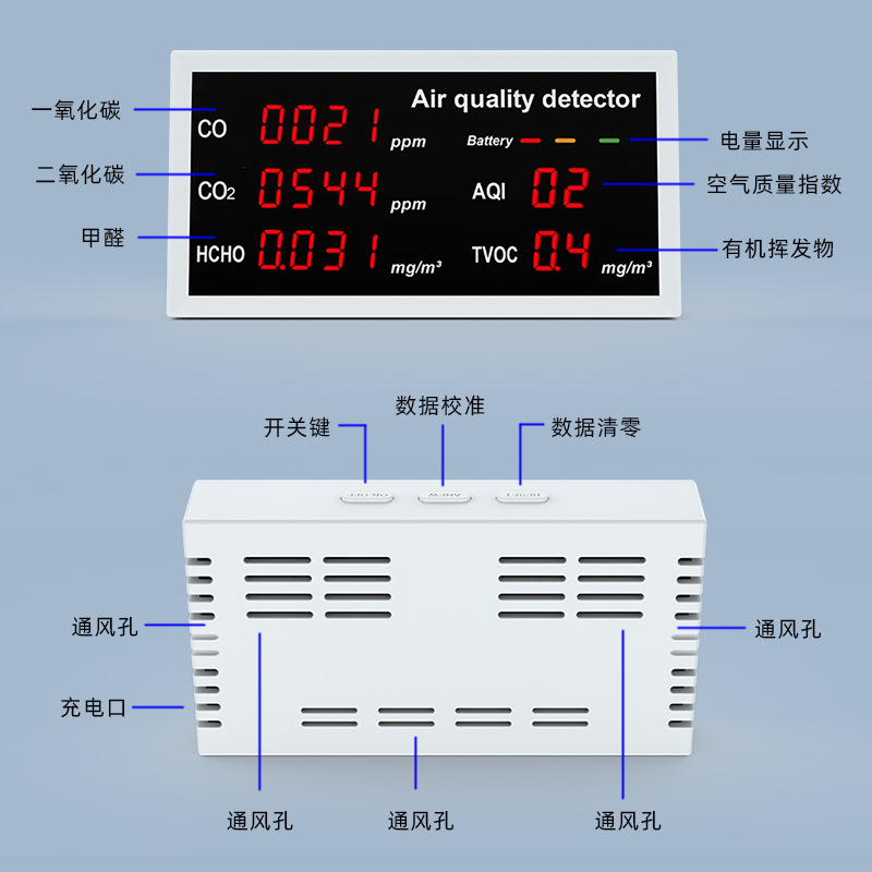 新品品甲醛检测仪专业测甲醛高精度家用新房测量房间室内空气质量