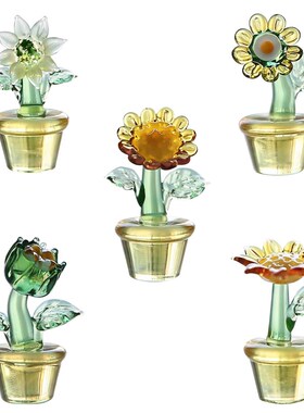 七隐 网红车载摆件手工玻璃车载小摆件家居微景观摆件送女生礼物