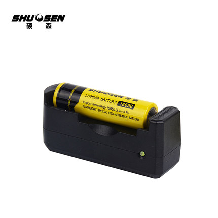 硕森 大容量18650锂电池 3.7V 强光手电筒可充电电X池 头灯电池