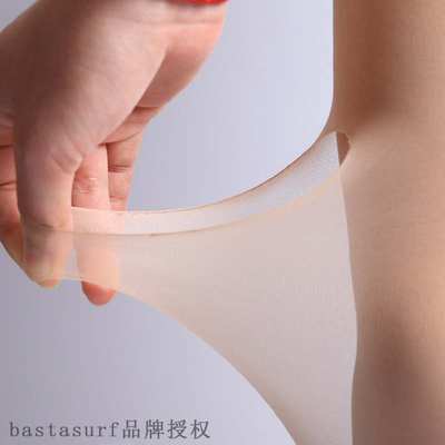 网红Summer women's thin black core spun silk stockings anti