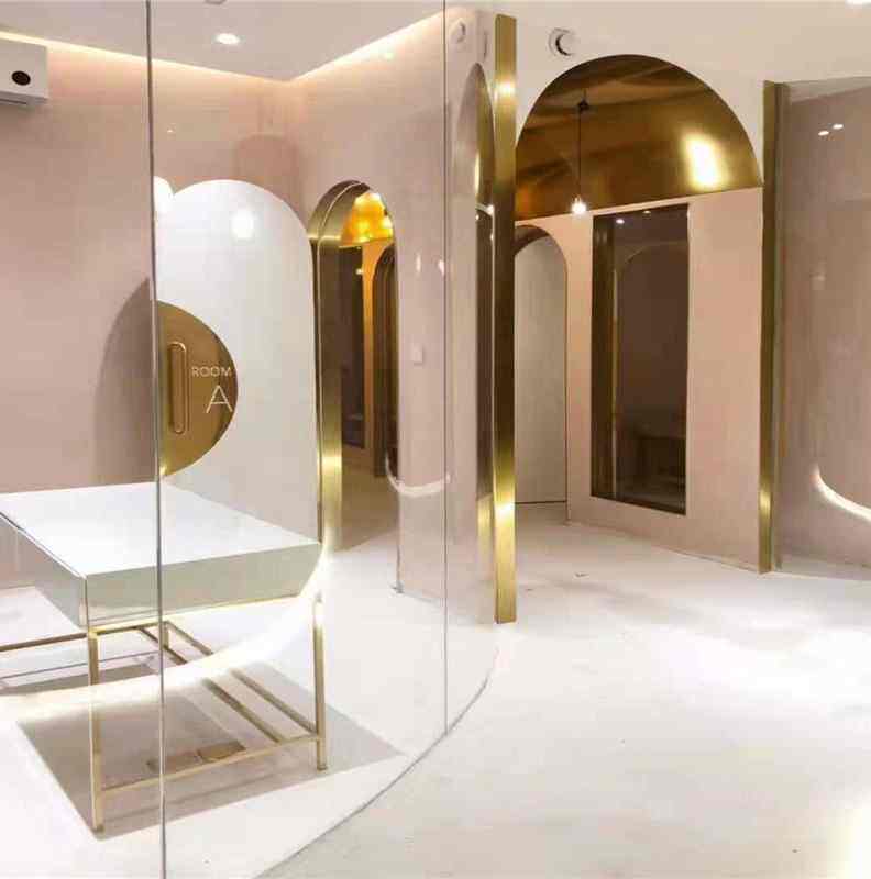 不锈钢拱门一体成型圆弧形折弯半圆包边金属门套v门头u型线条定i.