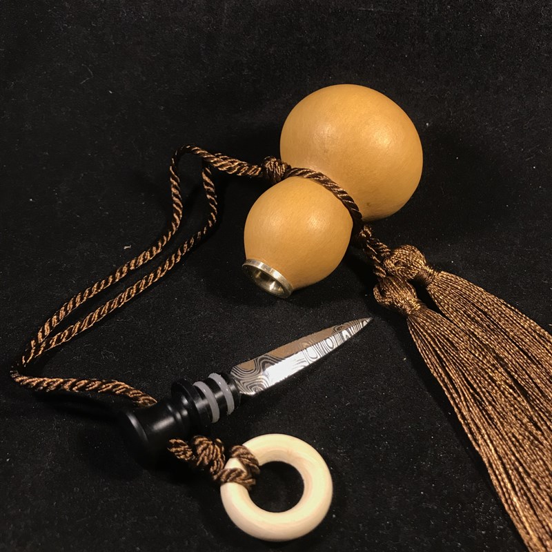 养剑葫开口剑来天然葫芦挂件葫芦挂绳镶口葫芦手把件茶刀葫芦剑来