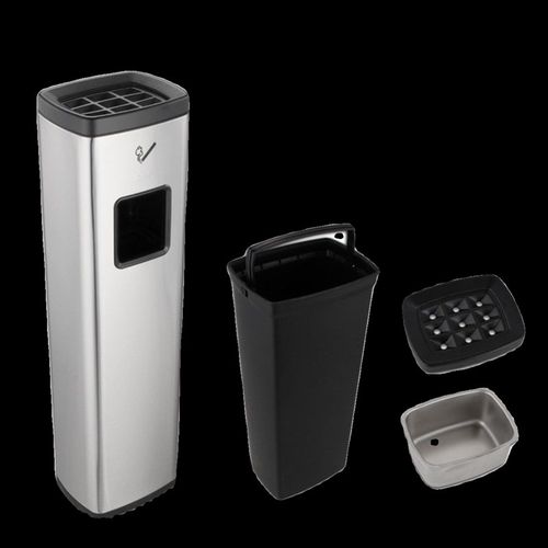 不锈钢烟蒂柱立式户外落地式烟灰缸桶商场公共吸烟区灭烟桶烟灰盅