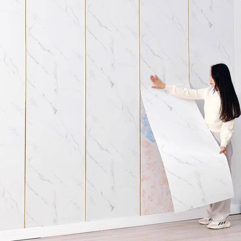 仿大理石贴纸掉灰墙墙纸自粘防水防潮pvc仿瓷砖墙贴装饰遮丑,家居饰品,瓷砖贴,淘宝优惠券,粉丝福利购,淘宝优惠卷