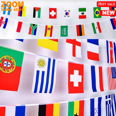 极速Decorative coloured flags The flag of the world Ornament