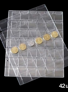 42pieces/Sheet Coin-Holders Inners-Of-Collection Sheets Tran