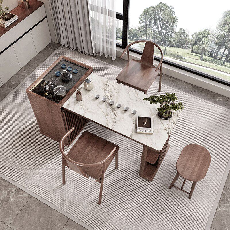 现代简约实木白蜡木功夫茶桌客厅阳台小型茶台办公室岩板泡茶桌,住宅家具,家用茶台/茶桌,淘宝优惠券,粉丝福利购,淘宝优惠卷